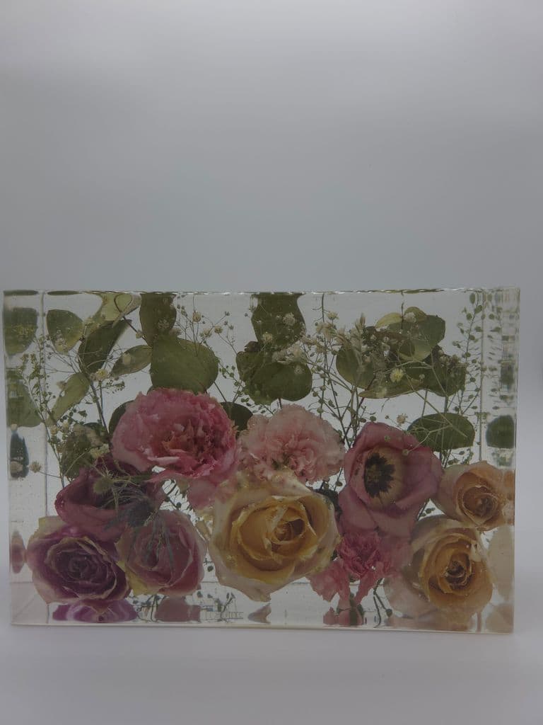 Rectangle resin block for any special occasion as a token of a special day